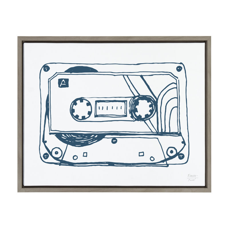 «Cassette Illustration» par déclaration de biens sur toile encadrée