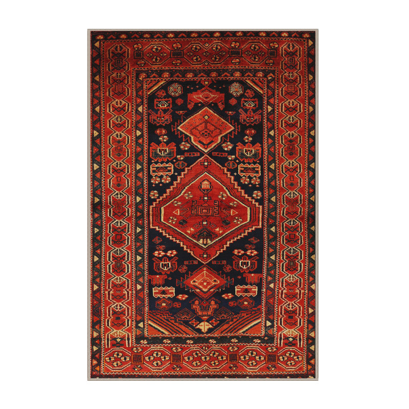Tapis oriental rouge / noir, Rectangle 7 pi x 9 pi