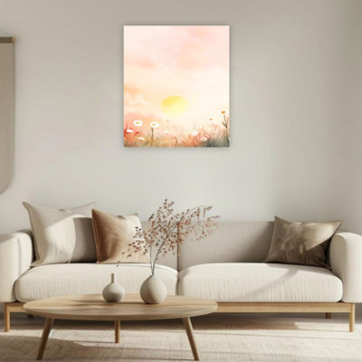 Art mural 24 "x 36" Sunrise Wildflower