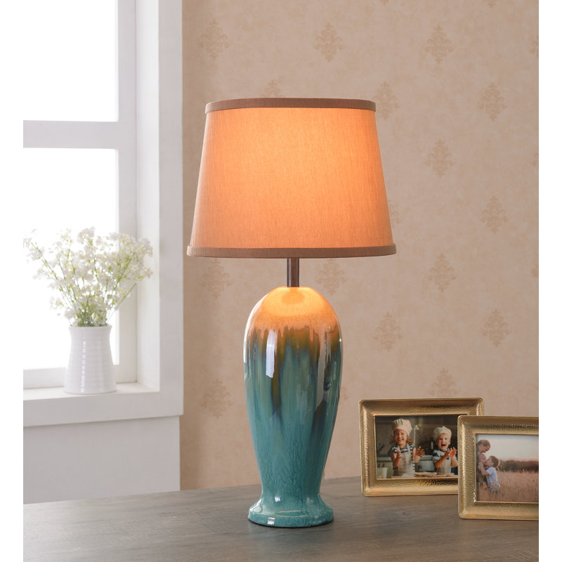 Tucson Ceramic Table Lamp - Teal