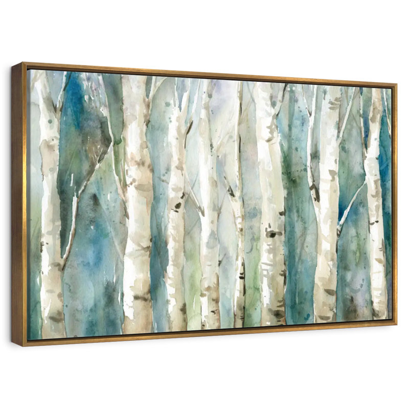 Birch River Walk, Cadre flottant doré, 13 po x 9 po