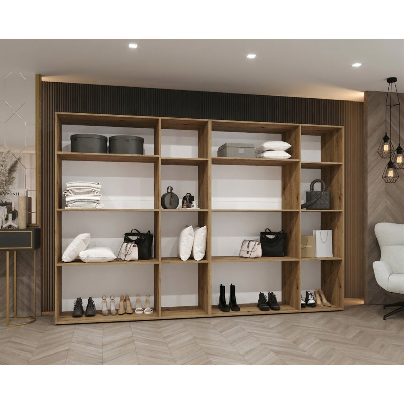 Manufactured Wood Wardrobe, artisan oak + handles: cashmere