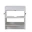 Armoire de meuble-lavabo simple pliable 30 po, finition blanche-128616132