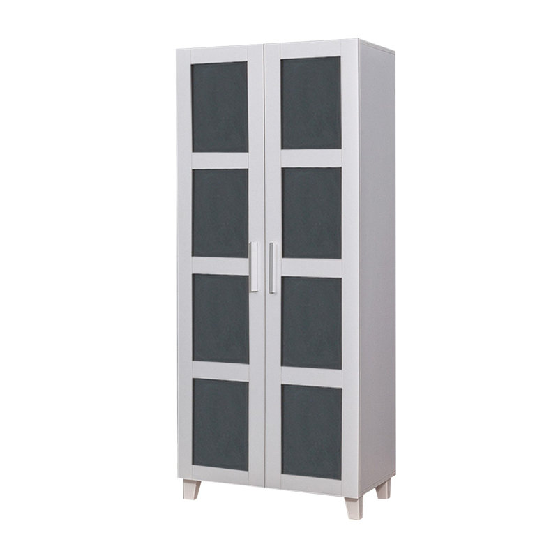 Armoire Thainara, Blanc / anthracite