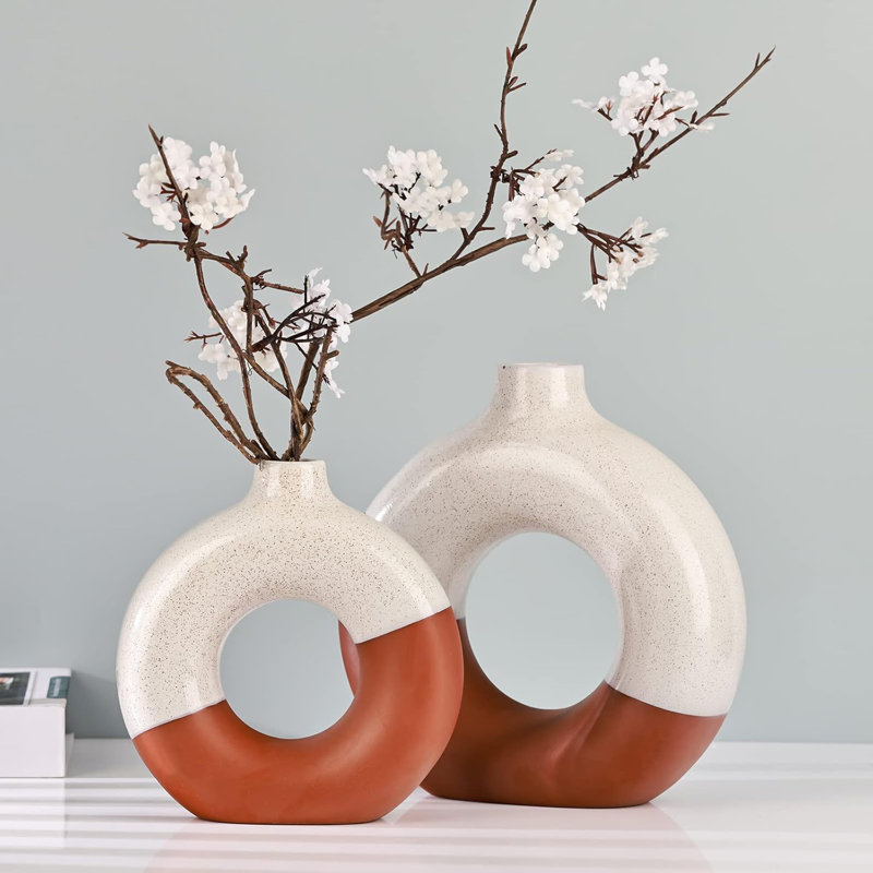Ensemble de 2 vases en terre cuite