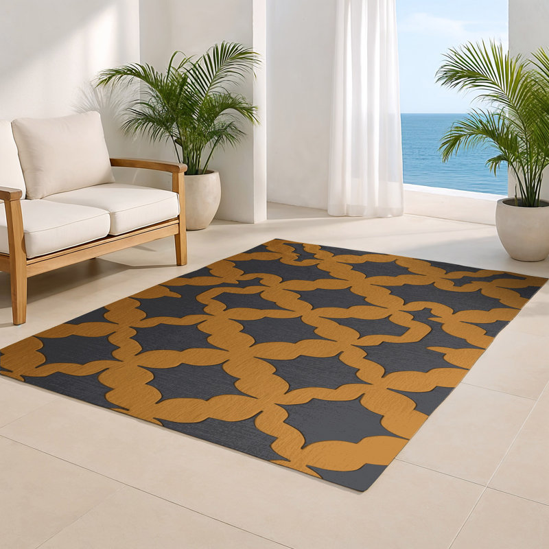 Tapis intérieur et extérieur rose Trellis, Rectangle 4pi x 6 pi
