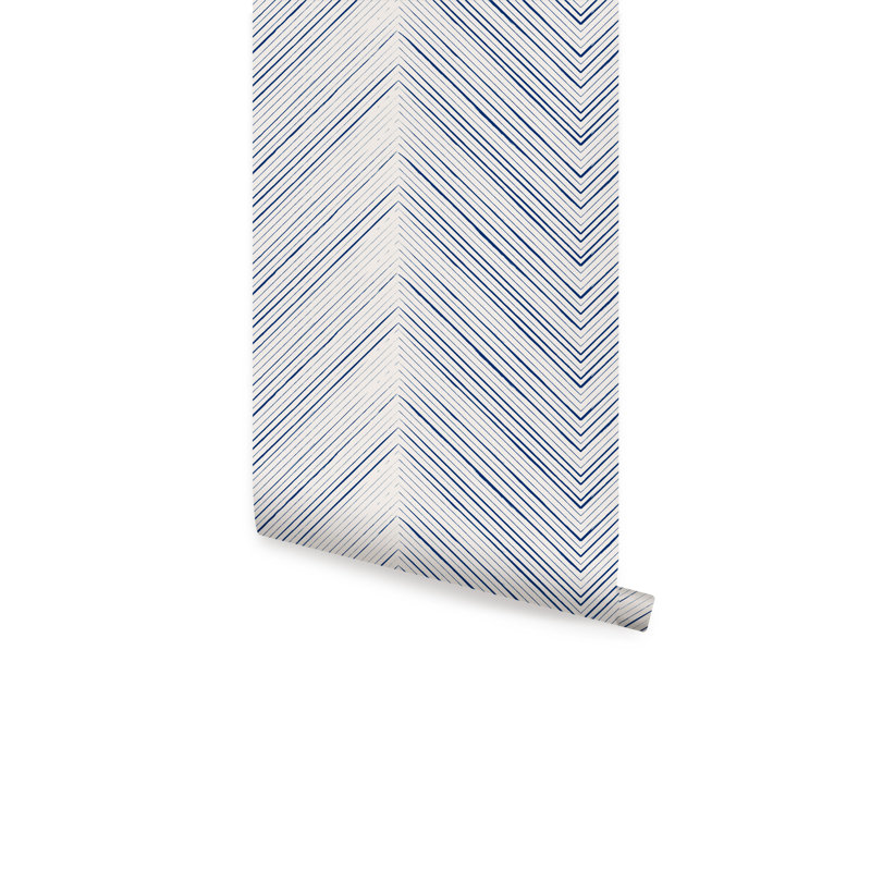 Rouleau de papier peint adhésif L 18 pi x l 24 po, Bleu