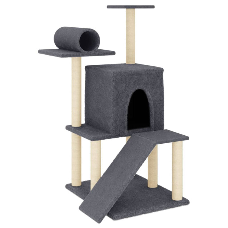 Leawood 110.5cm H Cat Tree, Dark Grey