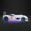 Lit de style moderne de voiture de course simple avec deux portes magnétiques avec lumières à DEL sur roues et tête de lit et côtés de revêtement blanc-2029006032