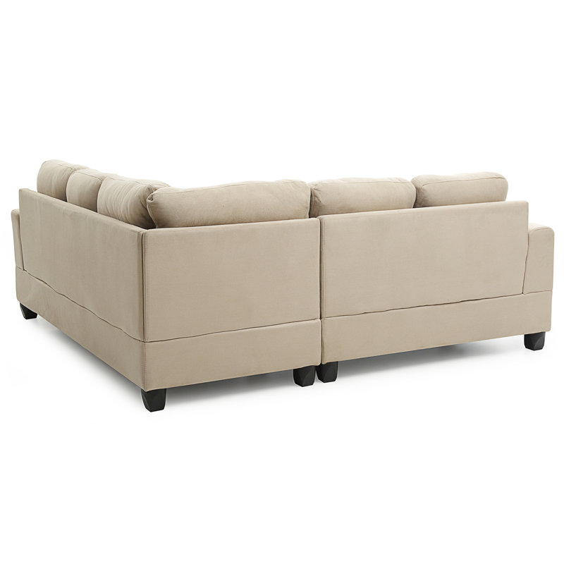 Penta Sandridge Sectional, White Fabric