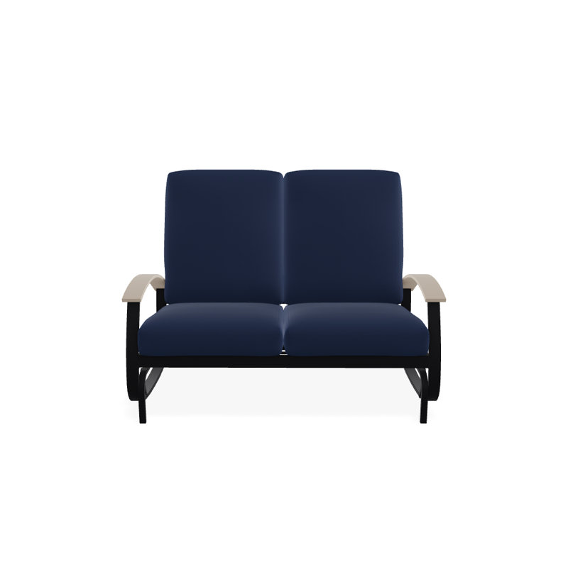 Banc oscillant avec coussins Askar, Toile bleu marine Sunbrella®, Désert texturé, Désert P60