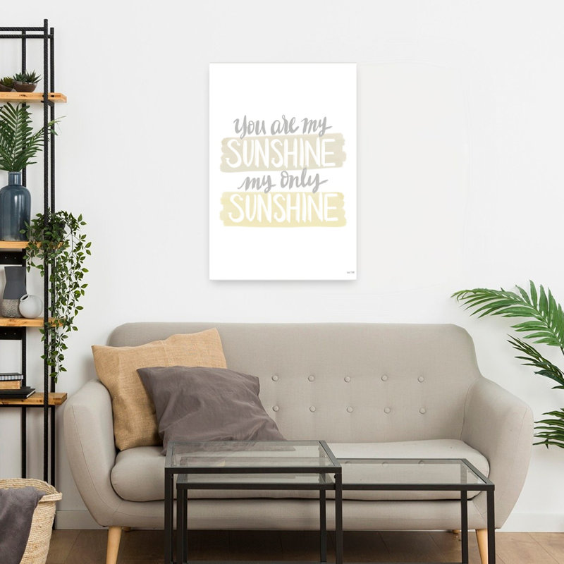 You Are My Sunshine 1 Piece Wrapped Canvas Wall Art, 60.96cm H x 40.64cm W