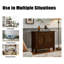 Buffet rétro en bois de style campagnard avec rangement-421534181