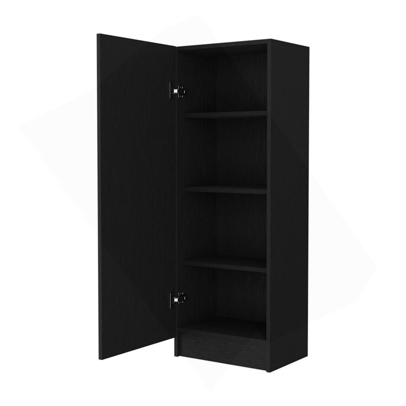 Miami Single Door Pantry, Four Shelves