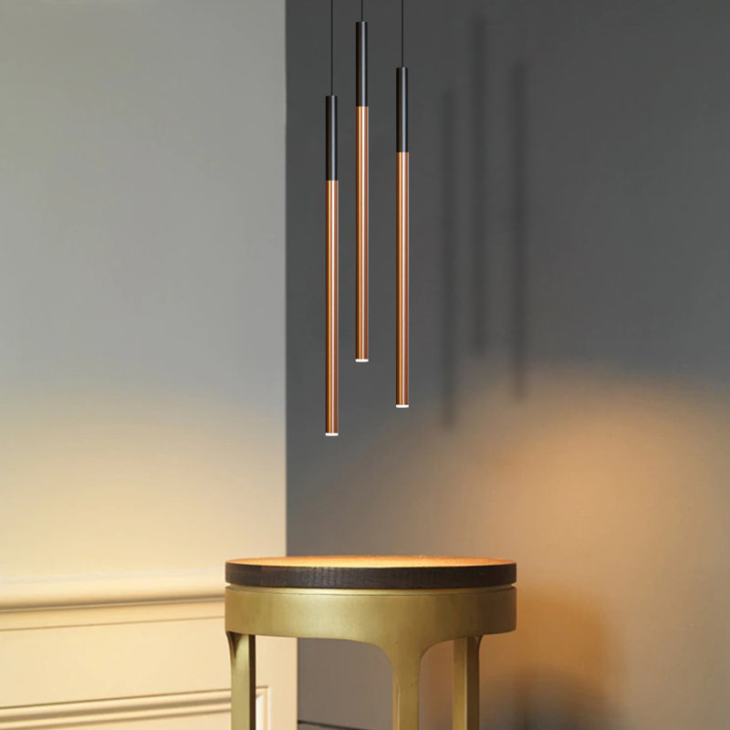 Baileyton 3 - Light LED Cluster Pendant, Brushed Copper/Black