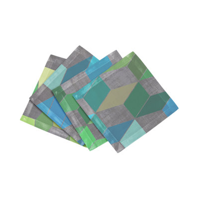 Modern Steps Cotton Sateen Cocktail Napkins
