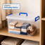 Ensemble de boîtes de rangement Basic Basic en plastique - paquet de 6 bacs transparents empilables avec poignées à pression, couvercle verrouillable, contenants transparents pour la maison, le garage, le placard, l'organisation de bureau - solution de rangement durable