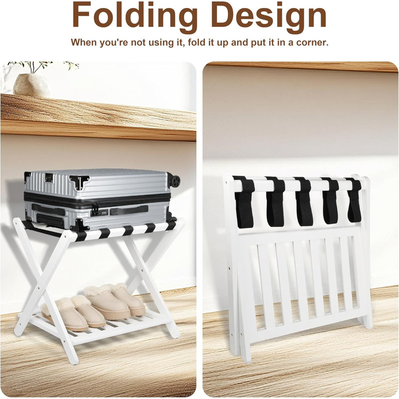 Porte-bagages entièrement assemblé, paquet de 2, Blanc
