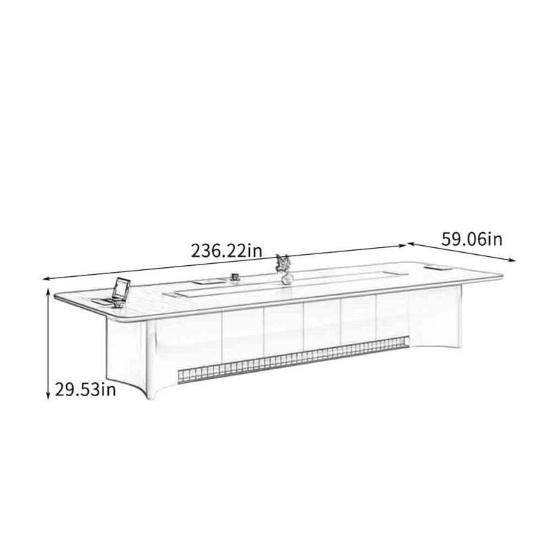 Table de conférence Premium Premium, H 29,53 po x L 236,22 po x l 59,06 po