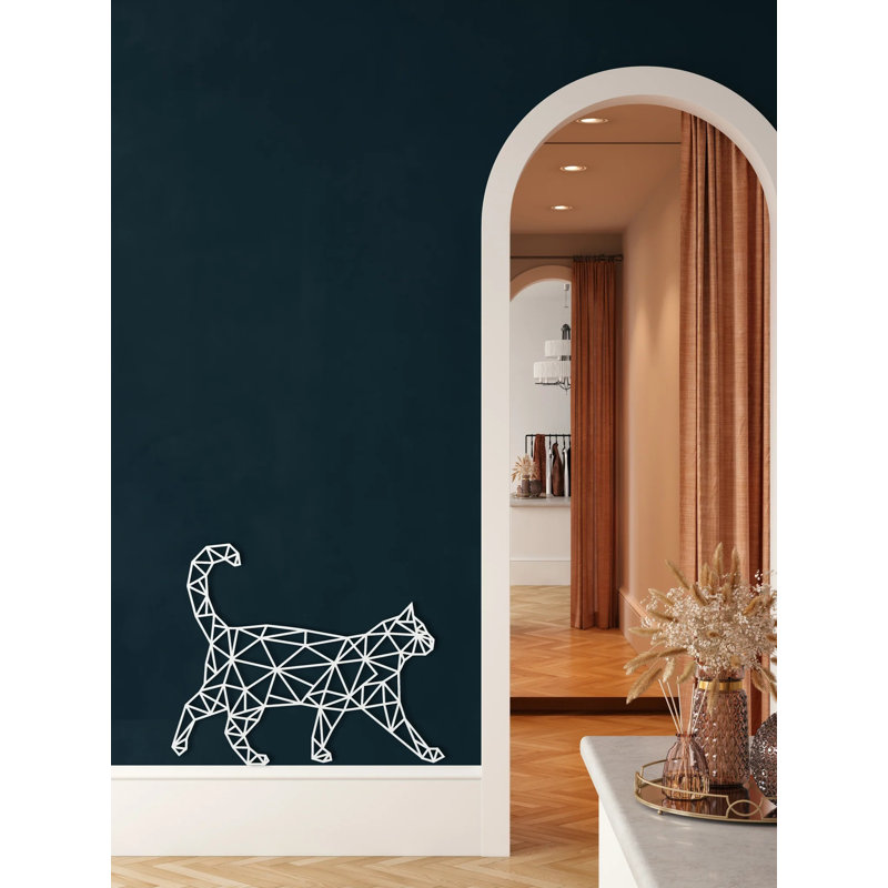 Handmade Traditional Wall Decor on Metal, 36" H x 45" W x 2" D, White