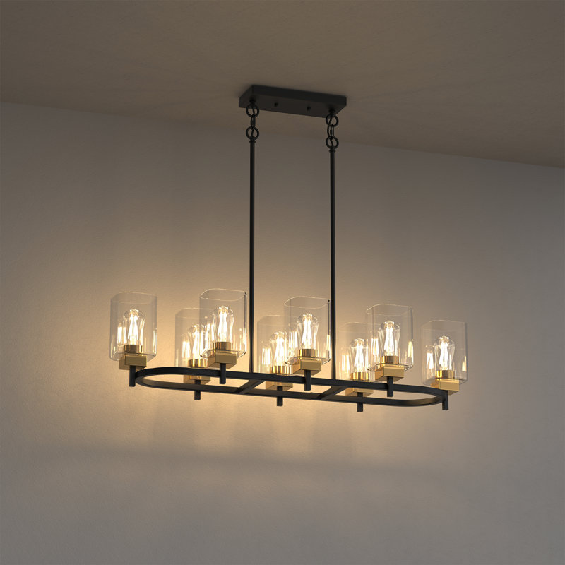 Luminaire suspendu pour îlot de cuisine 8 lumières