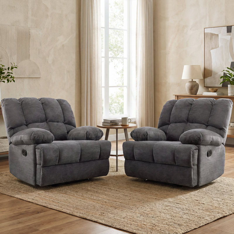 Upholstered Recliner, Chenille brun