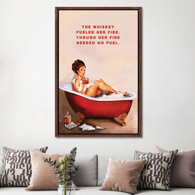 Whiskey Fuel Fire Bath - Print on Canvas