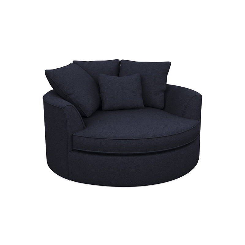 Ashonte Upholstered Barrel Chair, Entice Navy