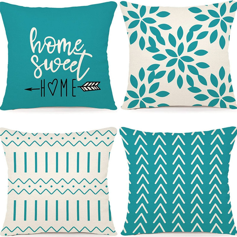 Geometric Linen Outdoor Pillow Cover
