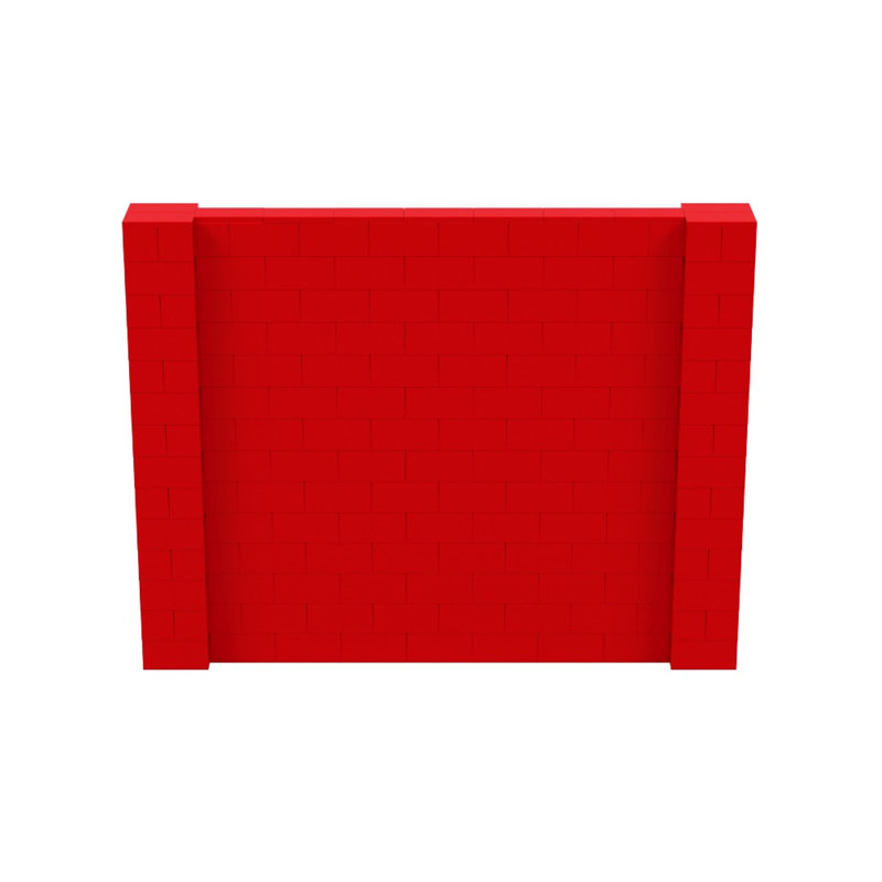 Ensemble mural de blocs géants 7 'T, H 84 po x L 108 po, Rouge