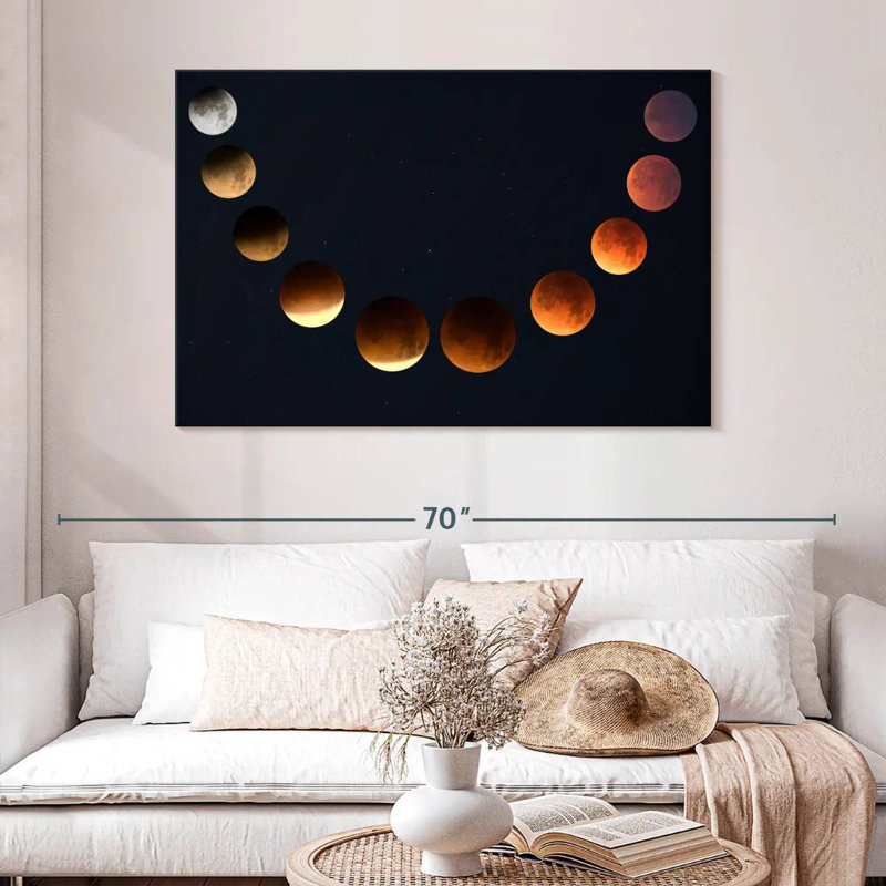 Oberle Lunar Cycle Moon Phase, 8" H x 12" W