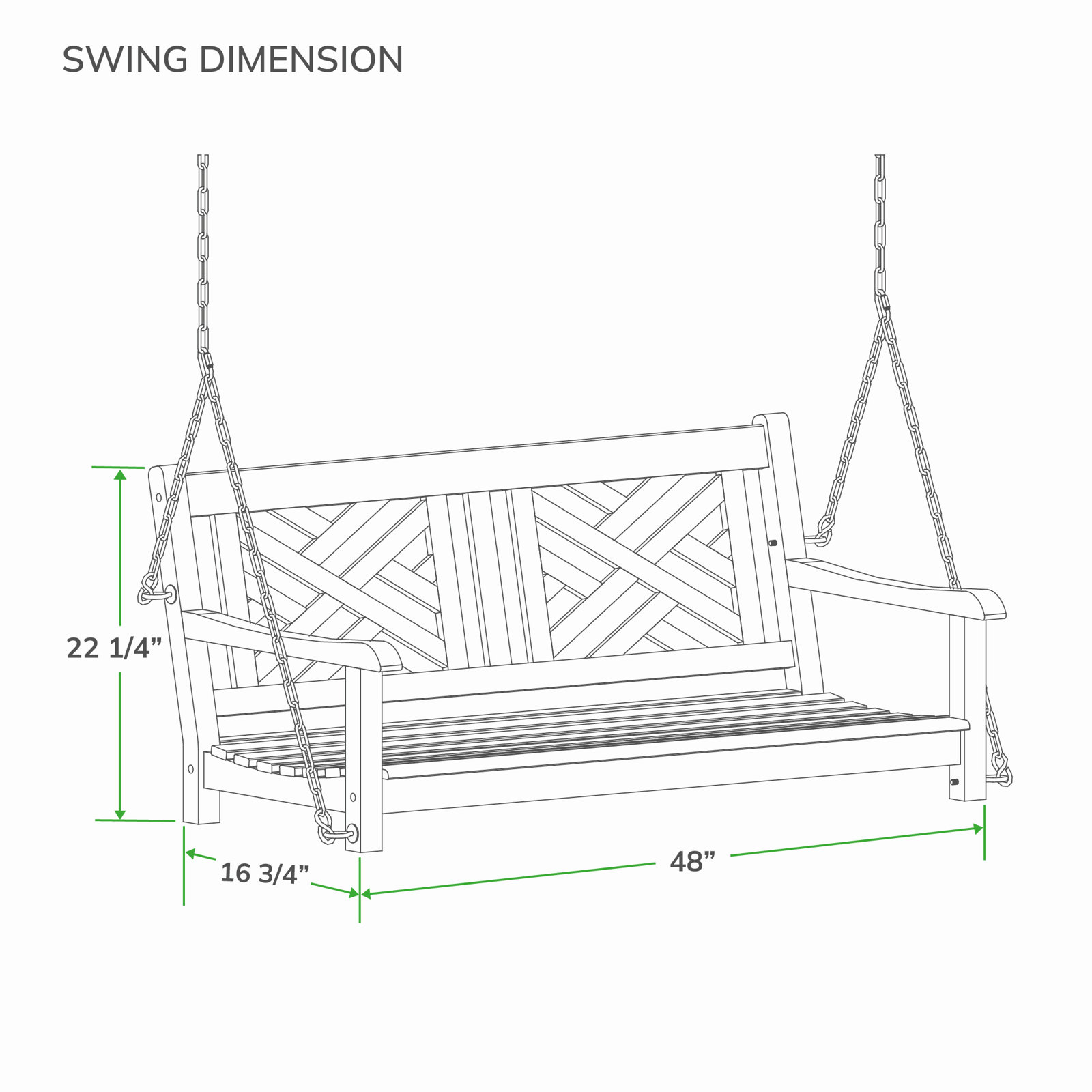 Howth Teak Porch Swing