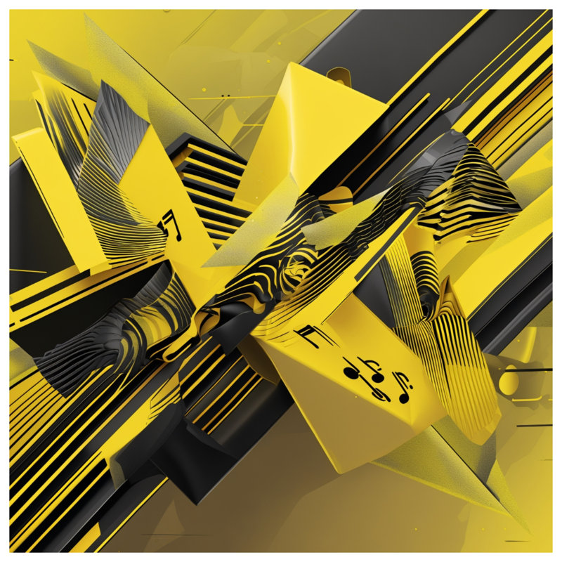 Yellow Black Abstract Double Sided Throw Pillows, 18 x 18 inches