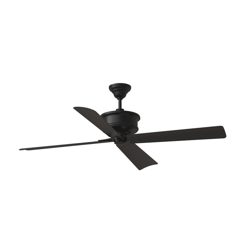 Downrod Ceiling Fan, Midnight Black