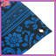 Tapisserie murale damassé florale bleue-130426406