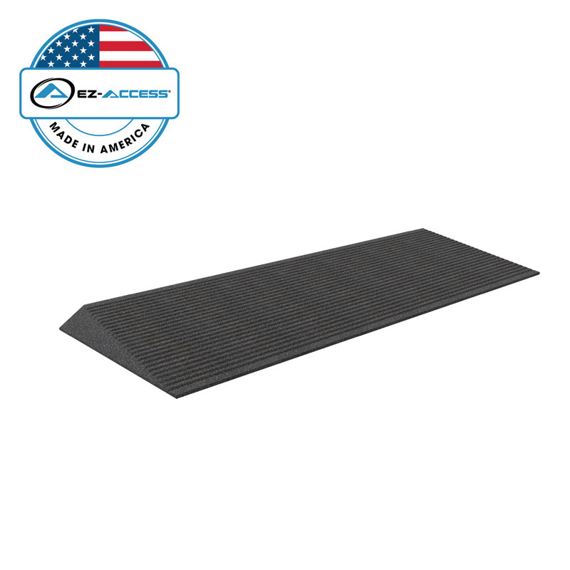 EZ-ACCESS 1.5 Inch Black Rubber Angled Entry Mat