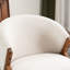 Chaises d'appoint modernes en tissu de velours avec structure en bois massif, chaises rembourrées pour le salon ou le coin lecture-782639059