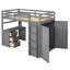Lit mezzanine avec tiroirs, bureau et garde-robe-1282667115