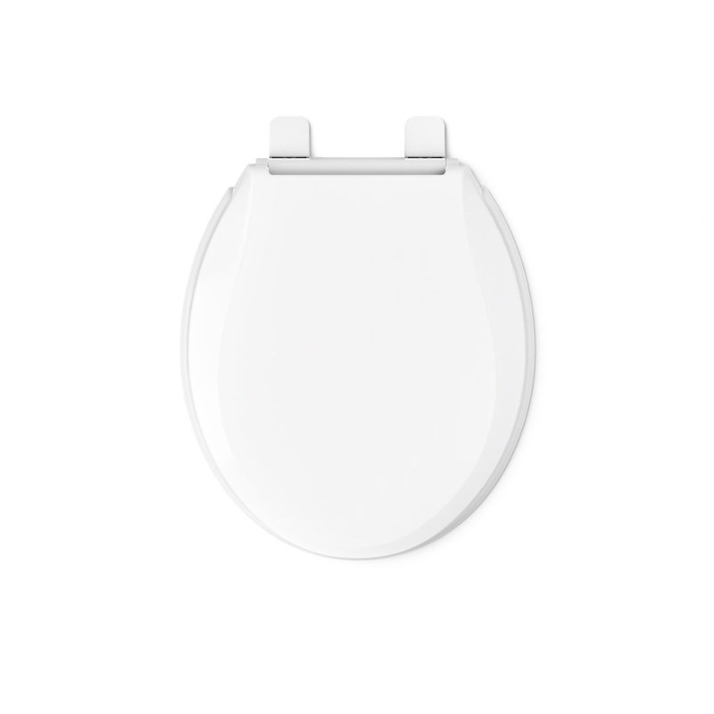 Cachet Nightlight Quiet-Close with Grip-Tight Round Toilet Seat, White, Ready Latch