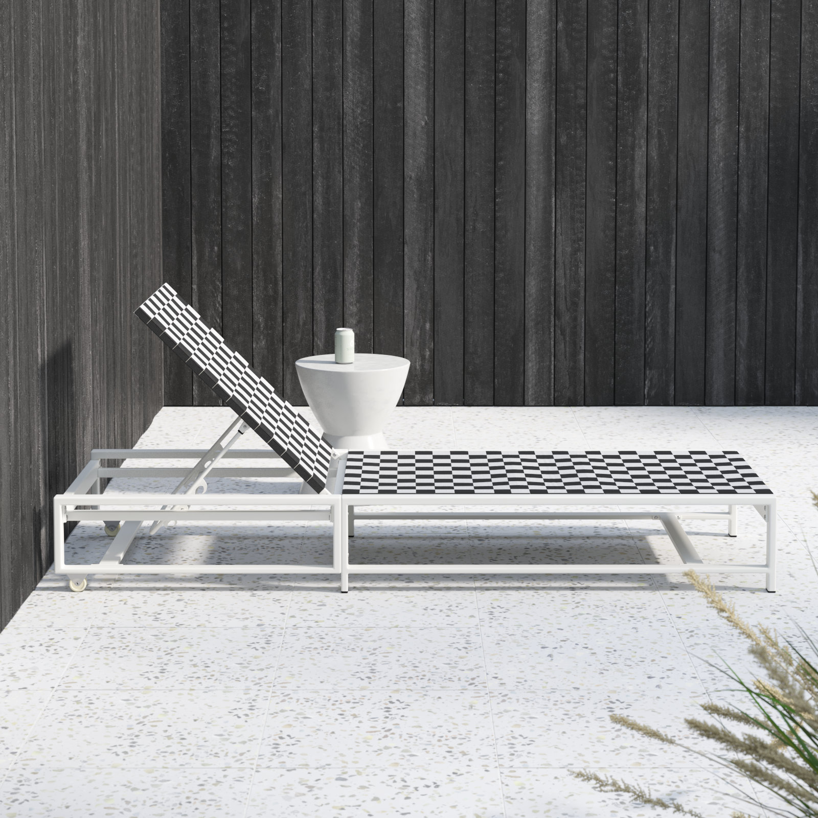 Bosley 27'' Outdoor Steel Chaise Lounge