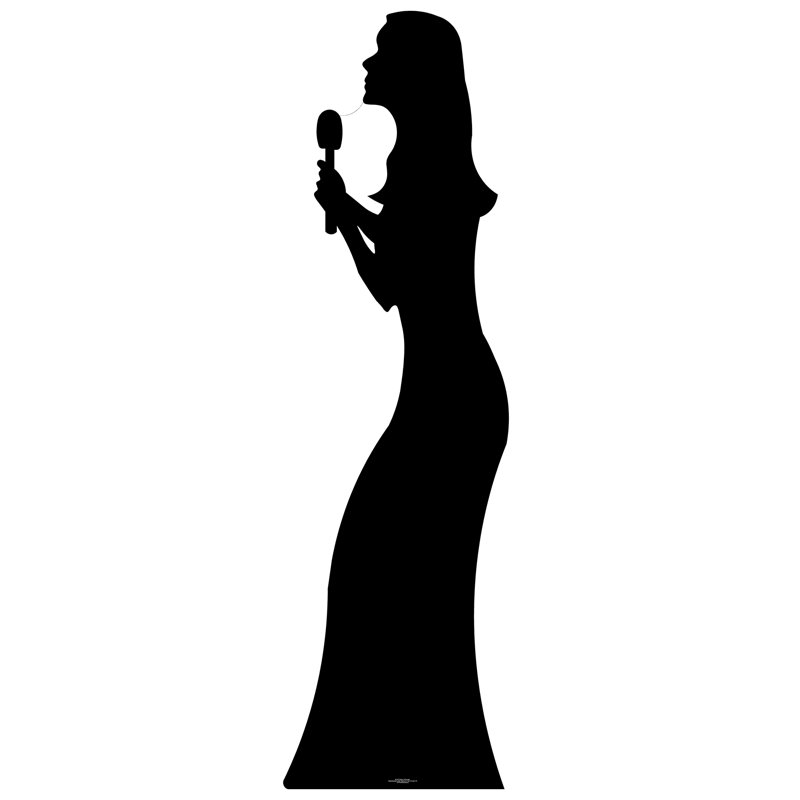 Singer Silhouette Cardboard Standup