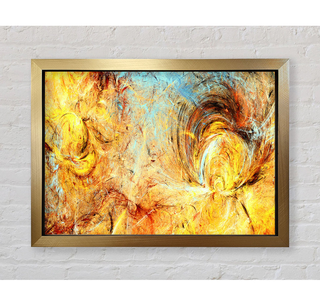 Firey Swirls And Ice - Einzelner Bilderrahmen Kunstdrucke