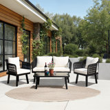 Orme 4 - Person Patio Conversation Sets with Cushions