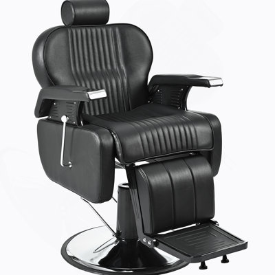 Heavy Duty Reclining Barber Chair,All Purpose Hydraulic Recline Barber Chair Salon Beauty Styling Chair360° Swivel&Height Adjustable,For Barber Shop & Beauty Salon,Spa Tattoo Styling Equipment,Black