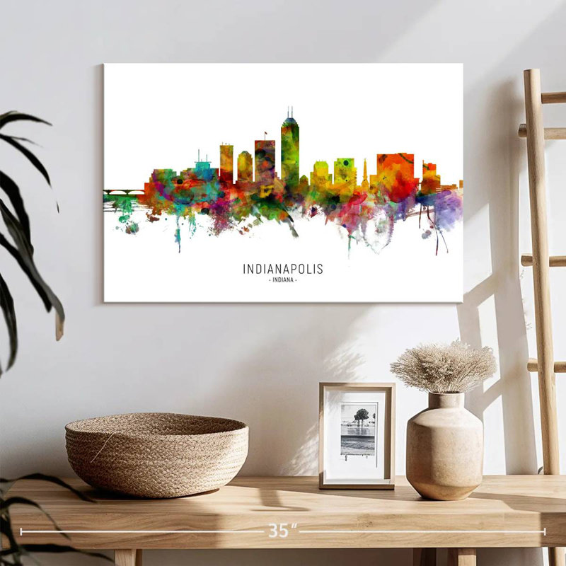 Sireci Indianapolis Indiana Skyline I, 16" H x 24" W
