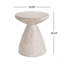 Outdoor/Indoor Lightweight Concrete Side Table,Travertine Finish