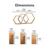 Universal Expert Abacus Hexagon Floating Shelves (3 Pieces), Small ...