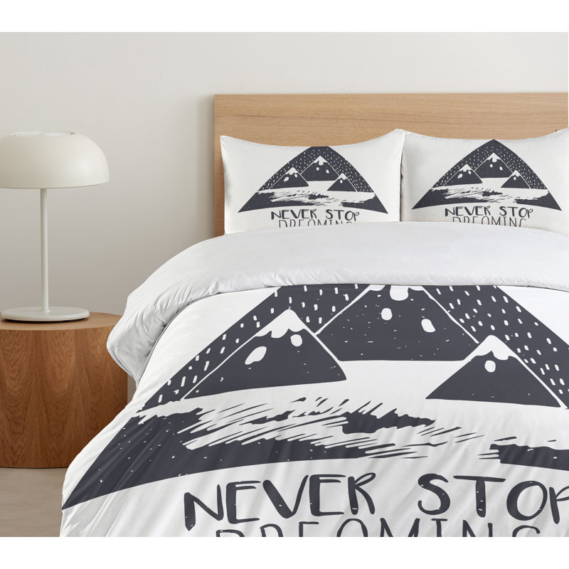 Modern & Contemporary Polyester Mixed Duvet Cover, King Duvet Cover + 2 Pillow Sham