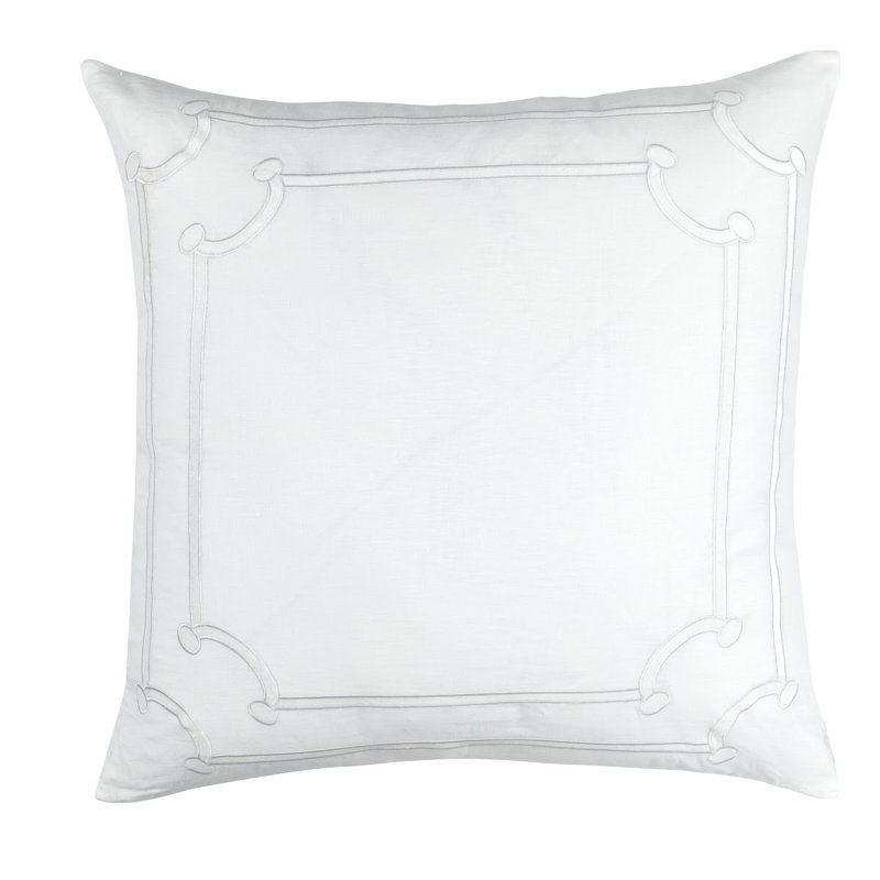 Jane Square Pillow Cover & Insert, White