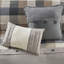 Édredon très grand à chevrons 7 pièces, couleur neutre, motif écossais Buffalo, rembourrage, comprend édredon, taies décoratives, coussins décoratifs, jupe de lit, lavable à la machine pour 7 personnes, rembourré,-128684999